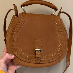 Joules Tan Leather Crossbody Bag